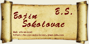 Bojin Sokolovac vizit kartica